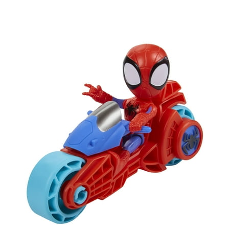 Marvel Spidey and His Amazing Friends, Spidey Action Figure & Toy Motorcycle, Kids 3 and Up