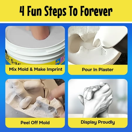 5-Minute Crafts - Hand Plaster Making Kit for Kids Ages 6+ as Seen on Social Media
