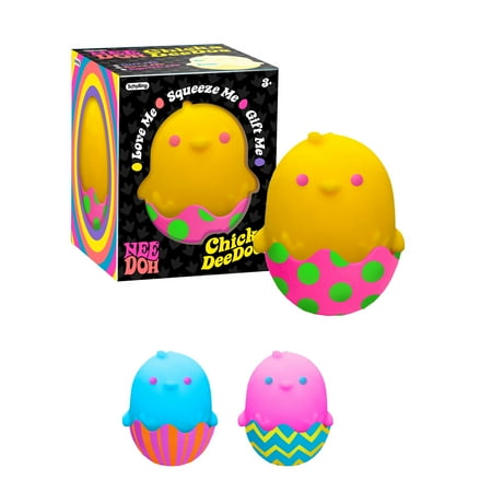 Schylling Needoh ChickaDeeDoos, Squishy Chick with Removeable Shell, Novelty Toy, Children Ages 3+