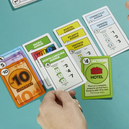 Monopoly Deal Card Game, Quick-Playing Family Card Game for 2-5 Players, Non-Candy Easter Basket Stuffers Gifts, Ages 8+