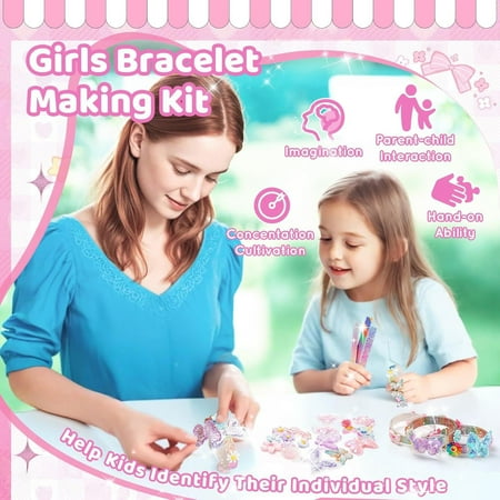 Friendship Bracelet Making Kit for Girls Toys 5-7, Arts and Crafts for Kids Girls Gifts, Toys for Girls 5 6 7 8 9 Years