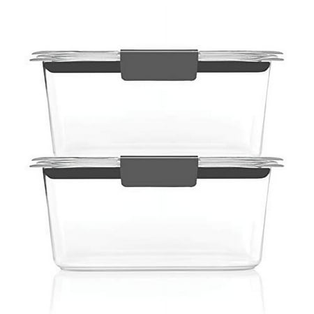 Rubbermaid Brilliance 4.7 Cup Medium Stain-Proof Food Storage Container, Set of 2