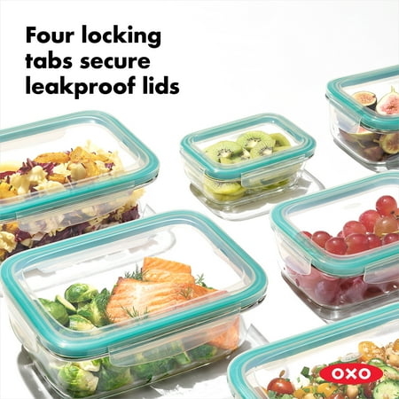 OXO Softworks Smart Seal 3.5 Cup Glass Rectangle Container