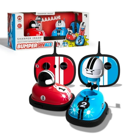 Sharper Image? Toy RC Remote Control Ejecting Bumper Rivals with Includes Wireless Remote Control and Sound Effects, 6-pieces, Red and Blue, Age 8+