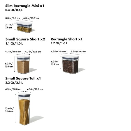 OXO Softworks POP 5-Piece Container Set