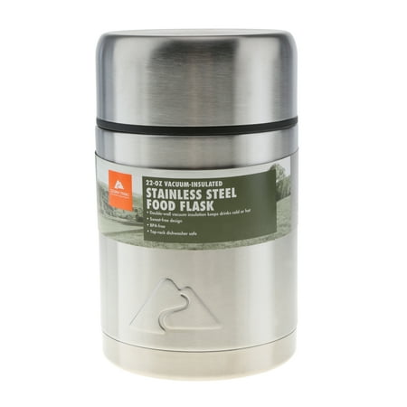 Ozark Trail 22 oz Double-Wall Vacuum-Insulated Stainless Steel Food Jar, Durable & Insulated, Perfect for Camping & Sports