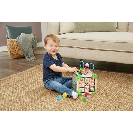 LeapFrog Touch & Learn Wooden Activity Cube - FSC 100% Plastic/Wood 100% FSC-Certified Wood Baby and Toddler Toys
