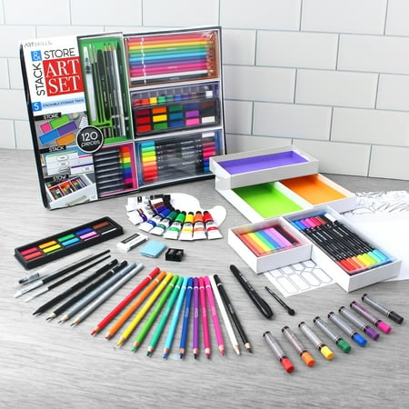 ArtSkills Stack & Store Art Set, 120 Pieces