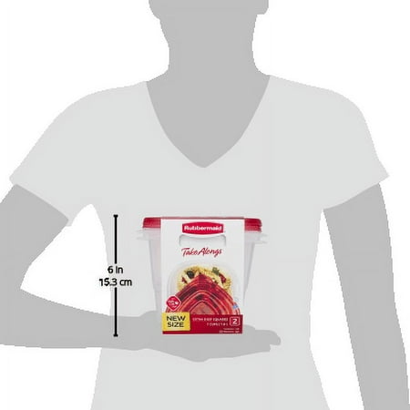 Rubbermaid TakeAlongs Food Storage Containers (Set of 2) 7 Cups Squares