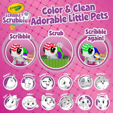 Crayola Scribble Scrubbie Pets Mega Set 2.0, Color & Wash Toys for Kids, Arts and Crafts, Kids Gifts, Ages 3+