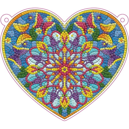 DIAMOND DOTZ? Stained Glass Heart Wall Plaque Diamond Painting Kit