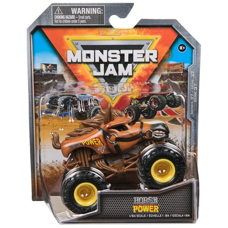 Monster Jam, Official Horse Power Monster Truck, Die-Cast Vehicle, 1:64 Scale, Kids Toys for Boys Ages 3 and up