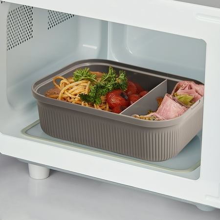 Mainstays Food Storage Container, Rectangle, Grey, 42oz Capacity