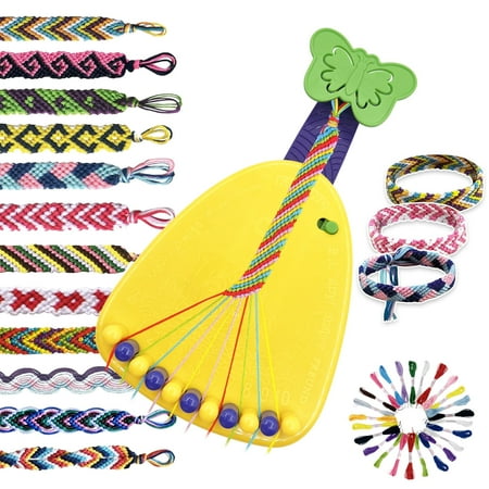 Syenll Braiding Bracelet Kit, Friendship Making Kit with Bracelets Maker, DIY Arts and Crafts Toy for 8-12 Year Old Girls