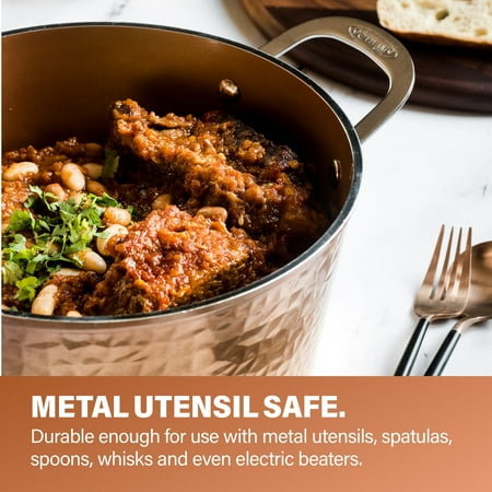 Gotham Steel Hammered Nonstick Pots and Pans 10 Pcs Kitchen Ceramic Cookware Set Cooking Frying Skillet Sauce Pan