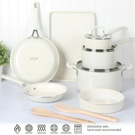 Martha Stewart Everyday Charlemont 12-Piece Linen Aluminum Cookware Set