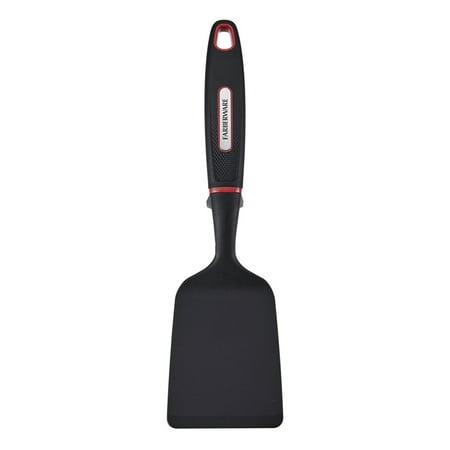 Farberware Soft Grips Set-4 Slotted Turner, Turner, Basting Spoon, and Pasta Server, Black