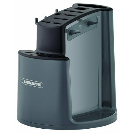 Farberware Classic 30-Piece Spin-N-Store Rotating Carousel Stainless Steel Knife Set & Tool Set Gray, Gray