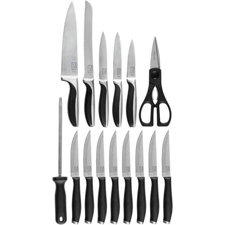 Chicago Cutlery Avondale 16-Piece Kitchen Knife Set with Wood Block