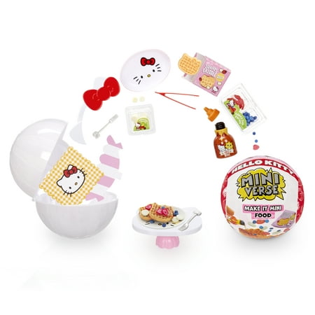 MGA's Miniverse Make It Mini Food Hello Kitty Mini Collectibles, Sanrio, Novelty Toy, Ages 8+