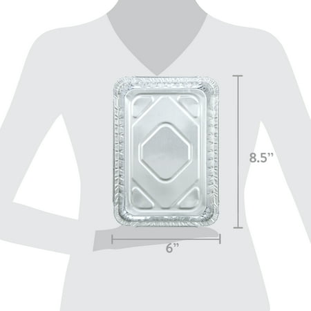 Handi-Foil Aluminum Meal Prep Food Storage Pan with Lids 5 Count Holds up to 36 Fluid Ounces