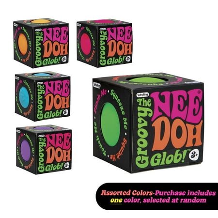 NeeDoh Groovy Glob, Original Squeeze Novelty Toy, Colors Vary, Children Ages 3+