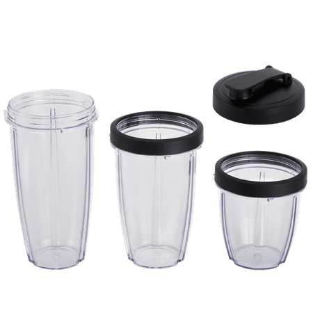 Mainstays 10-Piece Blender Set, Black, 300W, with 3 Jars (10oz, 16oz, 18oz), 2 Drinking Lids, Stainless Steel Blade