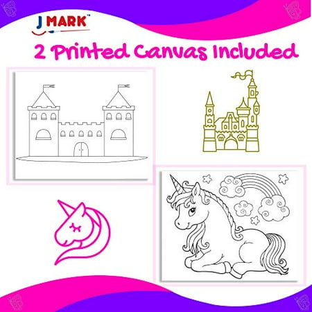 J MARK Kids Painting Set - All Inclusive Acrylic Paint Set for Kids - Safe Painting Supplies
