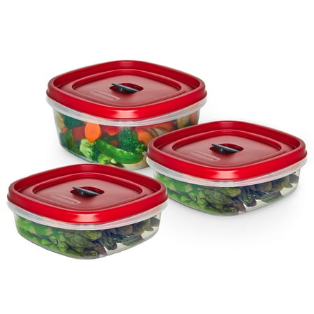 Rubbermaid Easy Find Vented Lid Food Storage Containers, 6-Piece Set