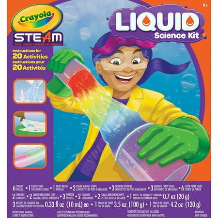 Crayola Liquid Science Kits for Kids, 15 Pcs, Stem Toy, Learning Toy, Science and Chemistry Set, Educational Gift for Kids