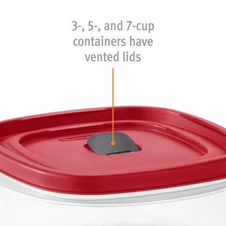 Rubbermaid Easy Find Vented Lid Food Storage Containers, 6-Piece Set