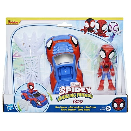 Hasbro Marvel Spidey and His Amazing Friends Web Crawler Toy, Spidey Action Figure and Vehicle