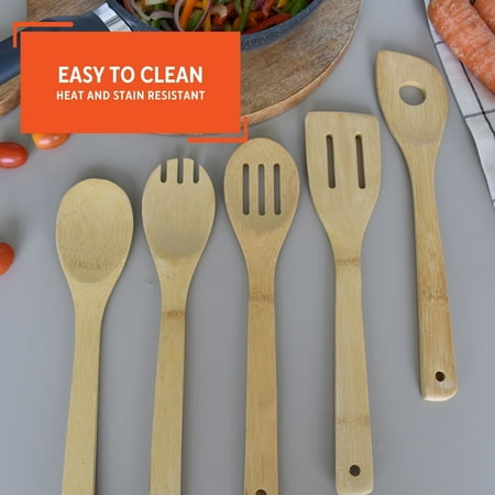 Imusa 5 Piece Bamboo Kitchen Tools