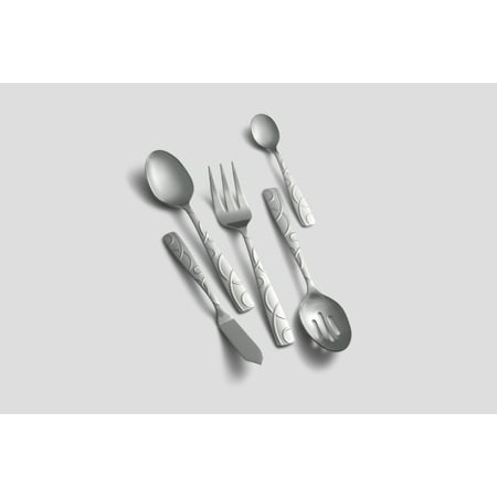 Cambridge Roam Sand 45-Piece Stainless Steel Flatware Set & Hostess Set (Service for 8)