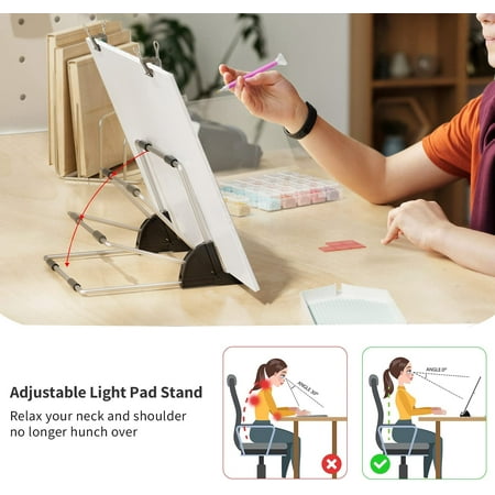 ARTDOT Acrylic LED Light Pad, A4 Size, Portable Tracing Drawing Tracer for Diamond Painting, Adjustable Brightness, 4.8W, A4 Light Pad