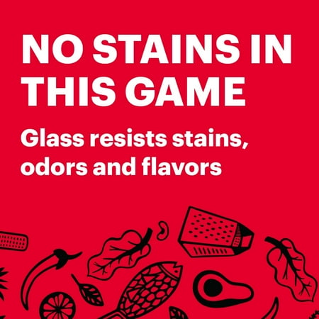 Pyrex Easy Grab 4-piece Glass Bakeware Set with Red Lids