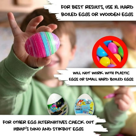 The EggMazing Easter Egg Mini Decorator Kit Arts and Crafts Set - Includes Egg Decorating Spinner and 6 Markers [Packaging May Vary]