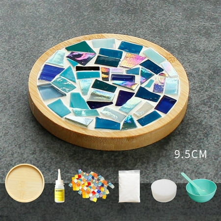 Glass Tile Wooden Crafts,Craft Kits for Adults,Teen Crafts,Arts and Crafts for Adults,Gifts for Adults,Toys for Teens,Mixed Color DIY Kits,for Wooden Coaster Handmade Home Decor Gifts, Other