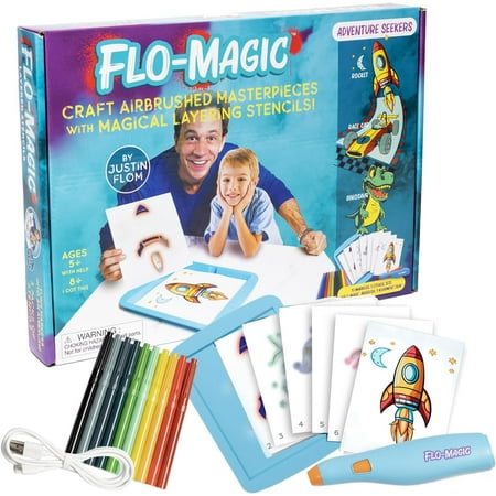 Flo-Magic, Craft Airburshed Masterpieces with Magical Layering Stencils, Adventure Seekers