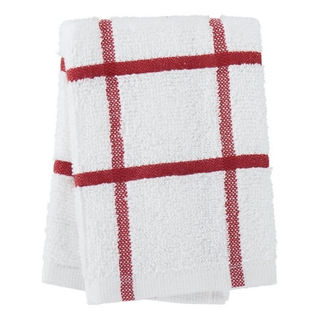 Mainstays 4-Pack 12?x12? Woven Kitchen Dish Cloth Set, Red Sedona