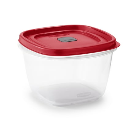 Rubbermaid Easy Find Vented Lid 7-Cup Food Storage Container, Red, 3