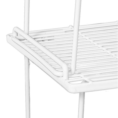 Mainstays Adult Metal Kitchen Pantry Organization Wire Stacking Single Shelf, 22"x10"x7", White