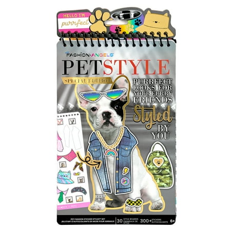 Fashion Angels Pet Fashion Sticker Stylist Art Sketch Portfolio Book with 500 + Stickers Multi Color 1 Pack
