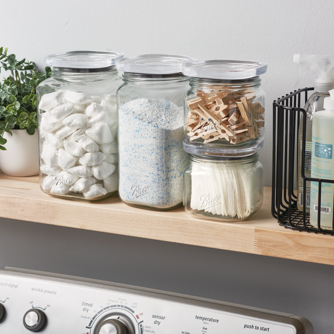 Ball? Stack & Store Quart Jar (4 Cups/32 oz.), Glass Storage Jar, 1 Qt.