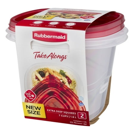 Rubbermaid TakeAlongs Food Storage Containers (Set of 2) 7 Cups Squares