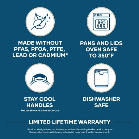 Farberware Easy Clean 14 Piece Nonstick Aluminum Cookware Pot and Pan Set, Black