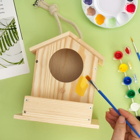LotFancy Bird House Kit, DIY Wooden Birdhouse Kits for Kids and Adults to Build and Paint