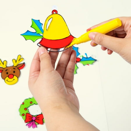 Joyfy Christmas 18 PCS Window Sun Catchers DIY Paint Art and Craft Kit