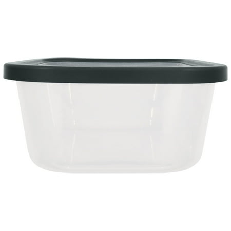 Mainstays Plastic Durable Food Storage Container Set, Gray, 6 PiecesGray,