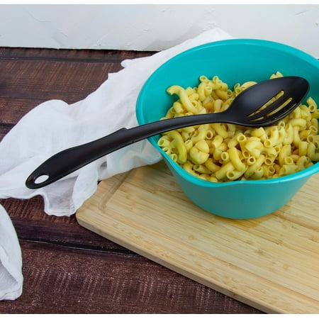 Mainstays 8-Piece Nylon Kitchen Utensil Set with Connector Ring, Black Plastic